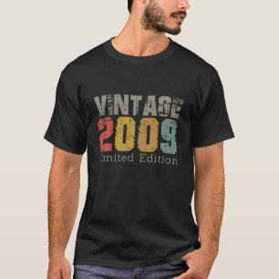 Camiseta Vintage 2009 Limited Edition 13 Aniversário 13 Ano