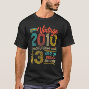 Camiseta Vintage 2010, 13, Aniversário