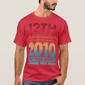 Camiseta Vintage 2010 Limited Edition 2010 12 anos de idade