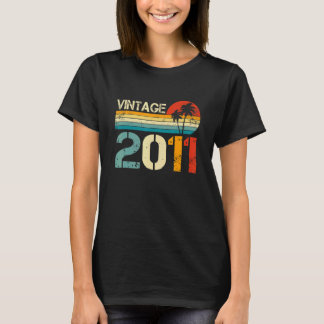 Camiseta Vintage 2011 11 Birthday Gift Boys Retro 1