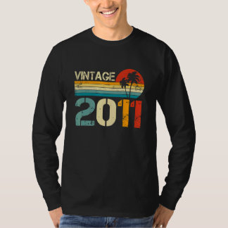 Camiseta Vintage 2011 11 Birthday Gift Boys Retro 1