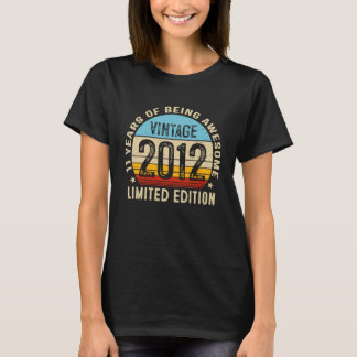 Camiseta Vintage 2012 11 Birthday Boy Girl 11 Anos