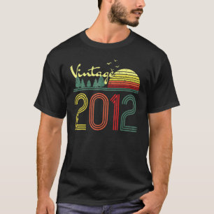 Camiseta Vintage 2012 Feita Em 2012 10º Aniversário Present