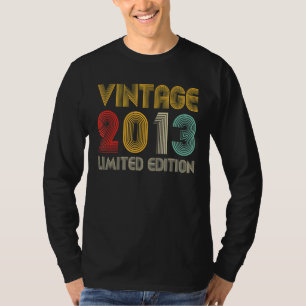Camiseta Vintage 2013, 9 Anos, 9º Aniversário