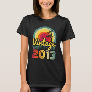 Camiseta Vintage 2013 Meninos E Miúdas De 9 Anos 9º Nascime