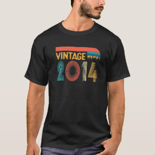 Camiseta Vintage 2014 9º Aniversário para Homens Mulheres 9