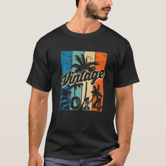Camiseta Vintage 2014 Aniversário Retro 8 Anos