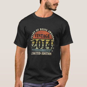 Camiseta Vintage 2014 Engraçado Meninos E Meninas De 8 Anos