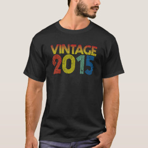 Camiseta Vintage 2015 Birthday Kids Boys & Girls 7 Anos