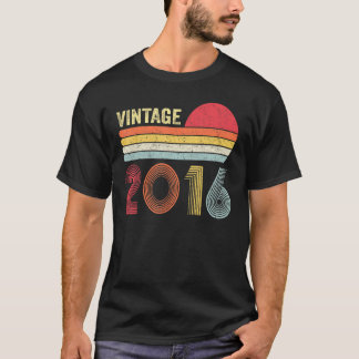 Camiseta Vintage 2016 Engraçado Meninos E Meninas De 6 Anos