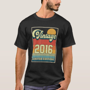 Camiseta Vintage 2016 Limited Edition 6Th Birthday 6 Years