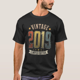 Camiseta Vintage 2019 Birth Year Limited Edition 3 Anos Ol