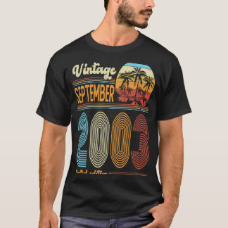 Camiseta Vintage, 20 anos, setembro de 2003