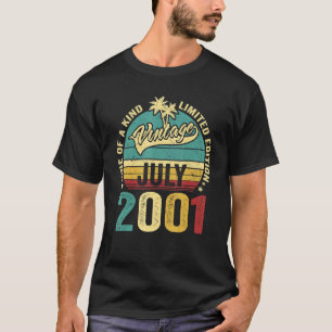 Camiseta Vintage, 21 Anos, Julho De 2001, Decorações 21ruas