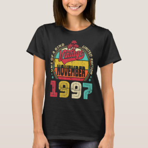 Camiseta Vintage 25 Birthday Admirável Desde novembro de 19