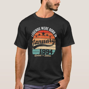 Camiseta Vintage 29ª Lenda De Aniversário Foi Nascer Em Jan