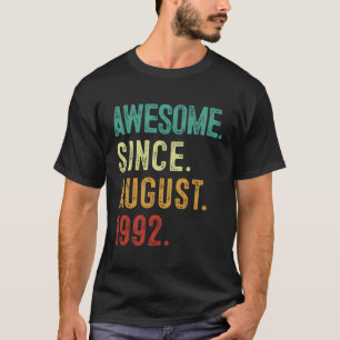 Camiseta Vintage 31St Birthday Incrível Desde Agosto De 199