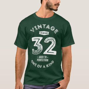Camiseta Vintage 32 anos Aniversário