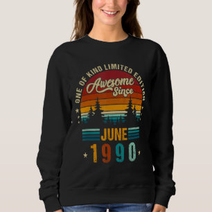 Camiseta Vintage 32th Birthday Incrível Desde junho de 1990