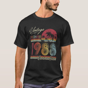 Camiseta Vintage 33Rd Aniversário Dezembro 1988 33 Quarent