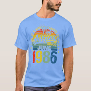 Camiseta Vintage 36 Anos Antiga Junho De 1986 Decorações 36
