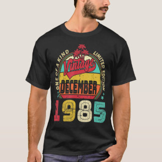 Camiseta Vintage 37th Birthday Incrível desde dezembro de 1