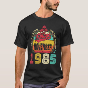 Camiseta Vintage 37th Birthday Incrível desde novembro de 1