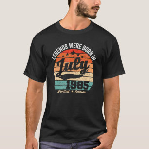 Camiseta Vintage 38th Birthday Legends Foi Nascer Em 19 De