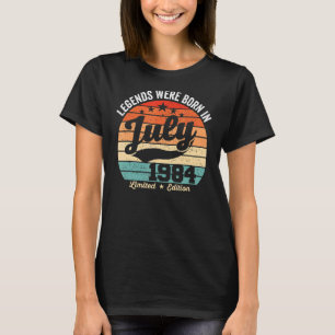 Camiseta Vintage 38th Birthday Legends Foi Nascer Em 19 De 