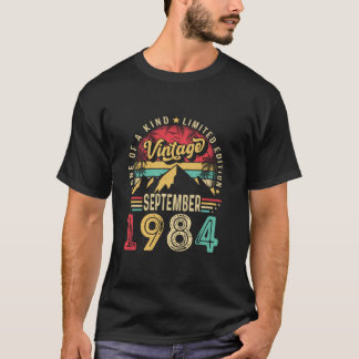 Camiseta Vintage 40 Aniversário Engraçado Setembro De 1984 