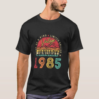 Camiseta Vintage 40 Anos Antiga Gift Vintage Janeiro 1985 P