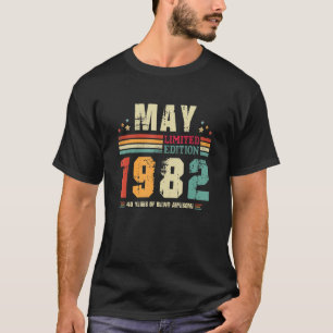 Camiseta Vintage 40 Anos Retro Birthday Incrível Desde