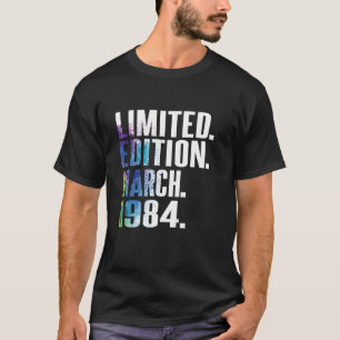 Camiseta Vintage 40 Birthday I Limited Edition março 1984 L