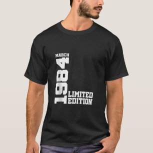 Camiseta Vintage 40 Birthday I Limited Edition Março 1984 T