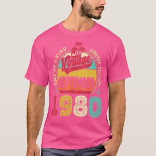 Camiseta Vintage 42nd Birthday Incrível Desde setembro de 1