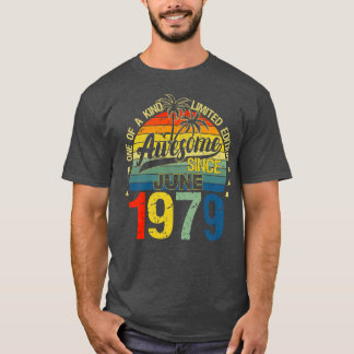 Camiseta Vintage 43 Anos Antiga Junho De 1979 Decorações 43
