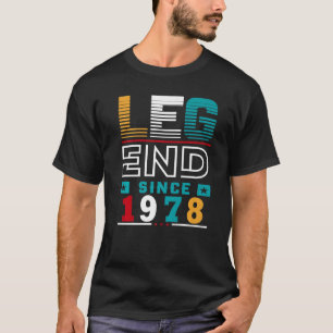 Camiseta Vintage 45ª Legenda de Aniversário Desde 1978 45 A