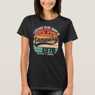 Camiseta Vintage 45º Aniversário de Lendas Foi Nascer Em Ja