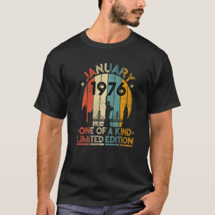 Camiseta Vintage, 47 Anos, Janeiro De 1976 Homens De Aniver