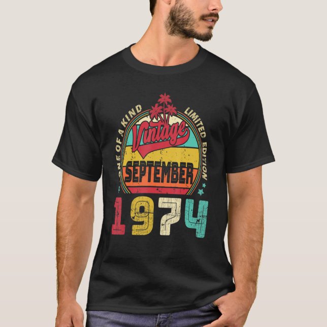 Camiseta Vintage 48º aniversário incrível desde setembro de (Frente)