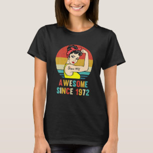 Camiseta Vintage 49º Aniversário 1972 Mulheres Presentes Po