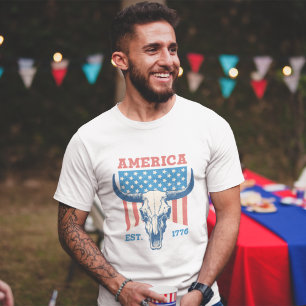 Camiseta Vintage 4 de julho América EST 1776