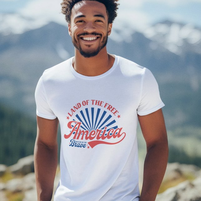 Camiseta Vintage 4 de julho Terra Livre (Criador carregado)