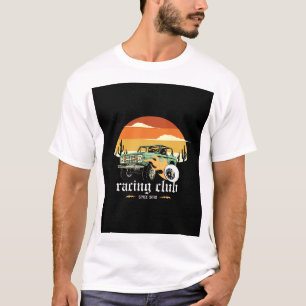 Camiseta Vintage 4x4 Off-Road Racing Club Sunset