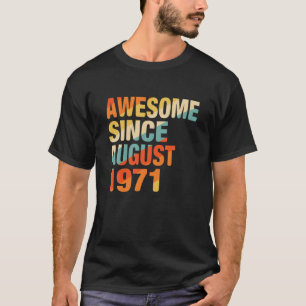 Camiseta Vintage 50º Awo De Aniversário Desde Agosto De 197