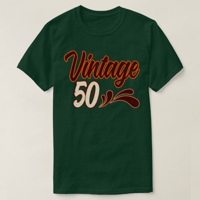 Camiseta Vintage 50 Anos Aniversário (Frente do Design)