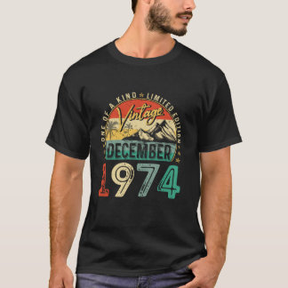 Camiseta Vintage, 50 Anos, Gift Engraçado Dezembro 1974 Bda