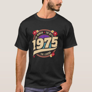 Camiseta Vintage 50 Anos Legenda 1975 50ª Mulher de Anivers