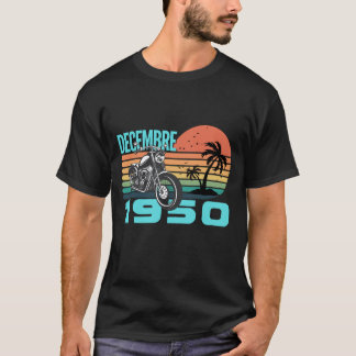 Camiseta Vintage 50 Gift — pôr do sol do motociclo dezembro