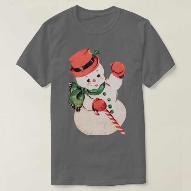 Camiseta Vintage 50 Snowman (Frente do Design)